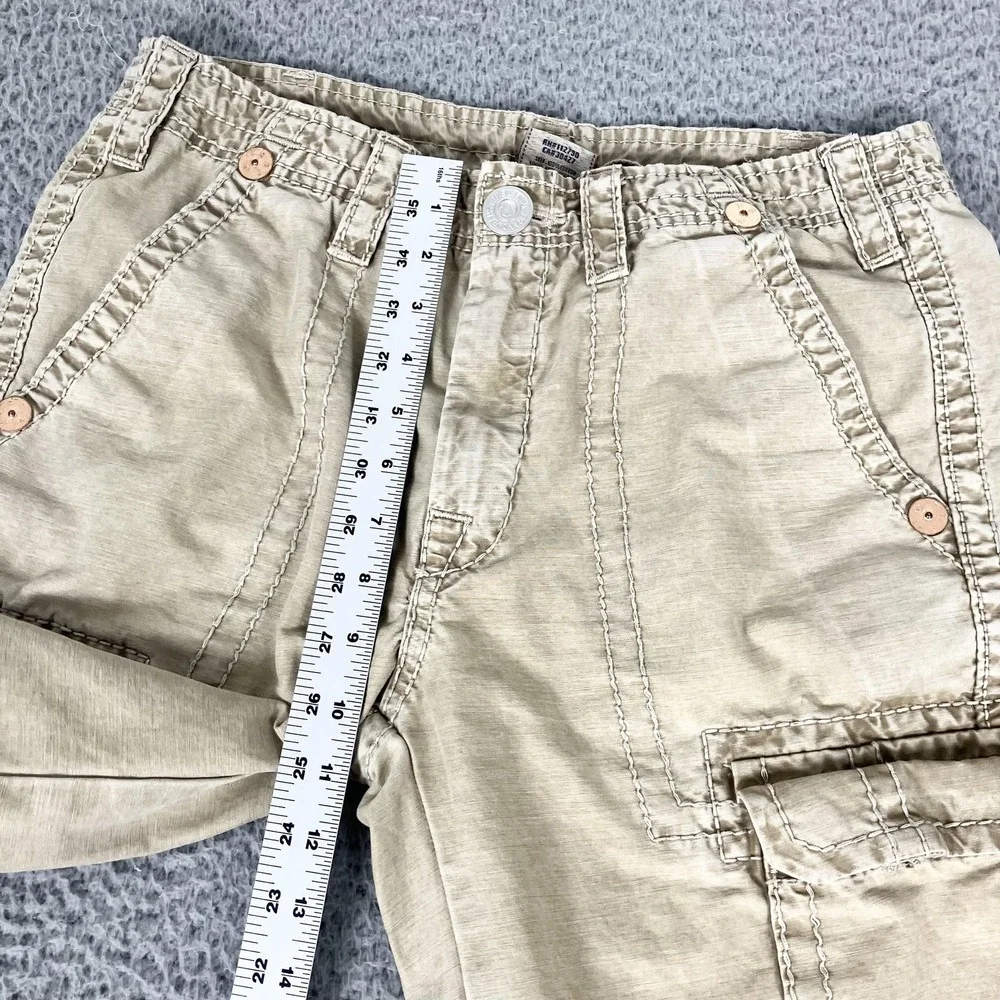 True Religion Cargo Shorts Mens 29 Beige‎ 12